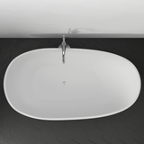 71" Madrid Solid Surface Stone Resin Freestanding Bathtub