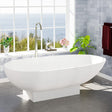 71" Madrid Solid Surface Stone Resin Freestanding Bathtub