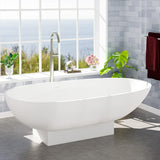 71" Madrid Solid Surface Stone Resin Freestanding Bathtub