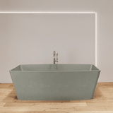 71" Montgomery Natural Concrete Rectangular Freestanding Tub - Smooth
