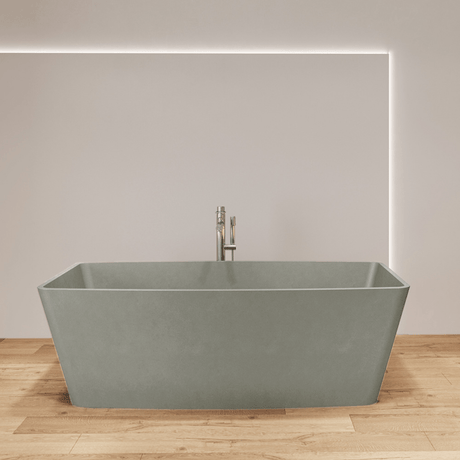 71" Montgomery Natural Concrete Rectangular Freestanding Tub - Smooth