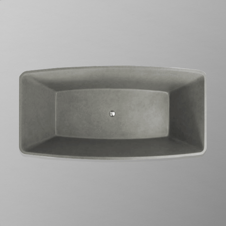 71" Montgomery Natural Concrete Rectangular Freestanding Tub - Smooth