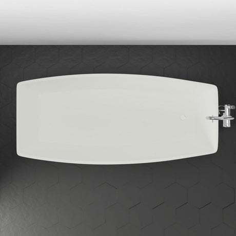 71" Morley Solid Surface Stone Resin Freestanding Bathtub