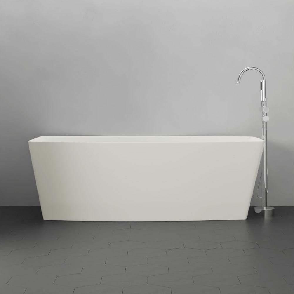 71" Morley Solid Surface Stone Resin Freestanding Bathtub