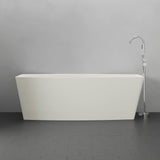71" Morley Solid Surface Stone Resin Freestanding Bathtub