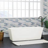 71" Morley Solid Surface Stone Resin Freestanding Bathtub