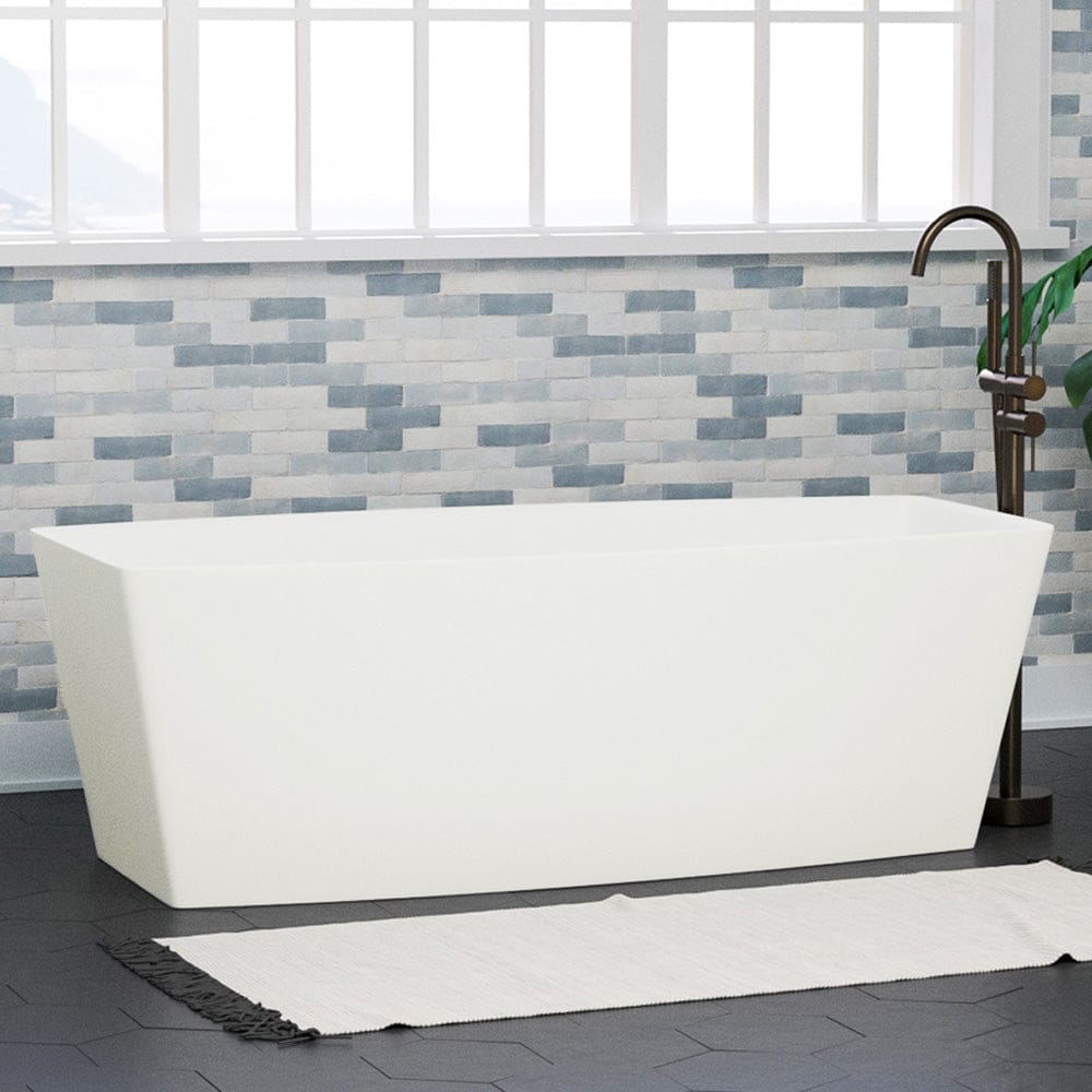 71" Morley Solid Surface Stone Resin Freestanding Bathtub