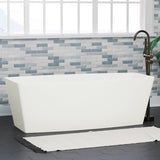 71" Morley Solid Surface Stone Resin Freestanding Bathtub