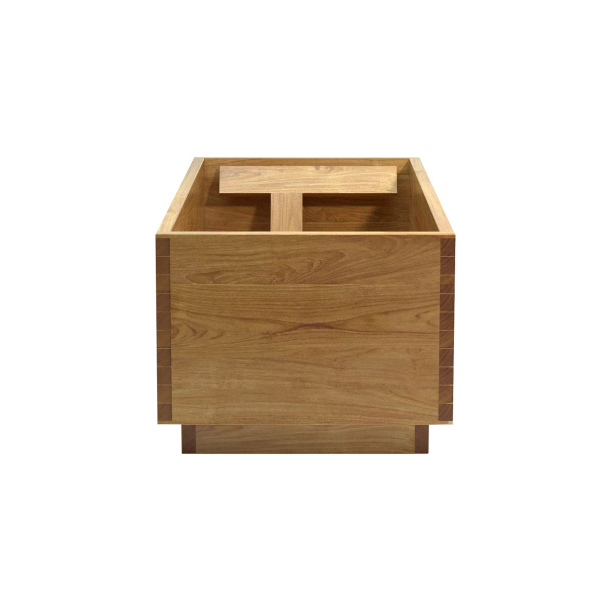 71" Venator Handcrafted Natural Wood Tub