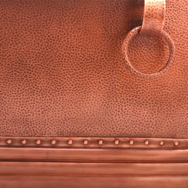 72" Arcadia Copper Double-Slipper Roll-Top Pedestal Tub