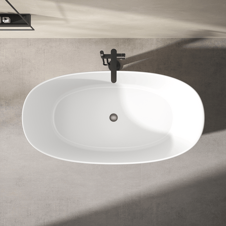 72" Bandon Solid Surface Stone Resin Freestanding Tub - Matte