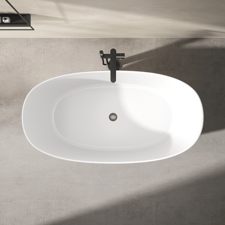 72" Bandon Solid Surface Stone Resin Freestanding Tub - Matte