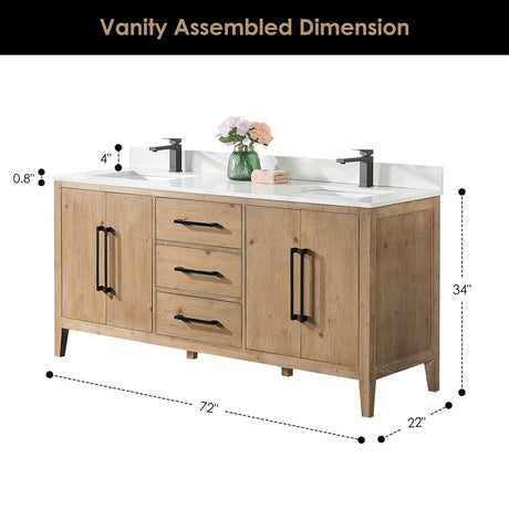 72" Belvedere Single Vanity for Undermount Sink