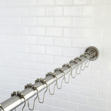 72" Casen Adjustable Shower Rod with Rings