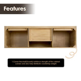 72" Catalpa Single Bathroom Vanity - Weathered Fir