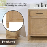 72" Catalpa Single Bathroom Vanity - Weathered Fir