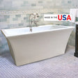 72" Cove Acrylic Rectangular Freestanding 42" Extra Wide Massage Tub