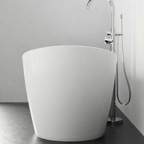 72" Crofton Acrylic Double-Slipper Freestanding Tub with Insulation