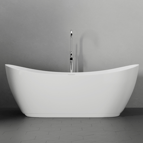 72" Crofton Acrylic Double-Slipper Freestanding Tub with Insulation