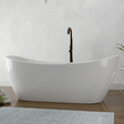 72" Crofton Acrylic Double-Slipper Freestanding Tub with Insulation