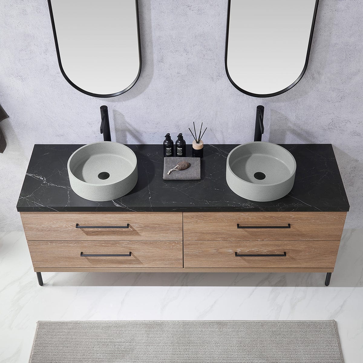72" Diana Double Vanity for Vessel Sink