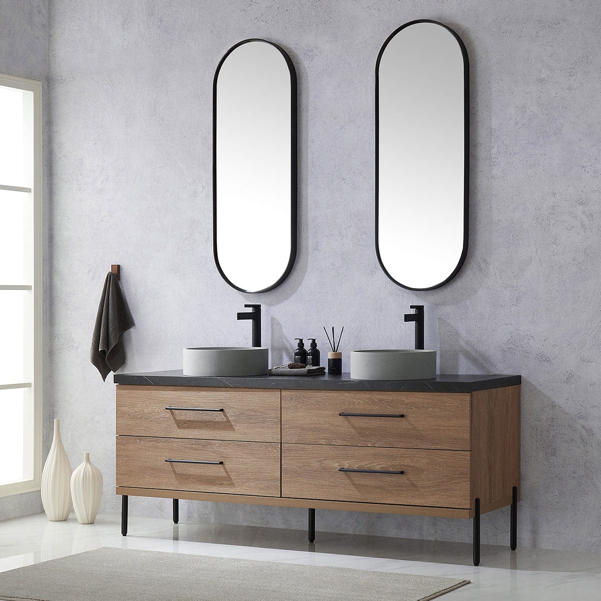 72" Diana Double Vanity for Vessel Sink