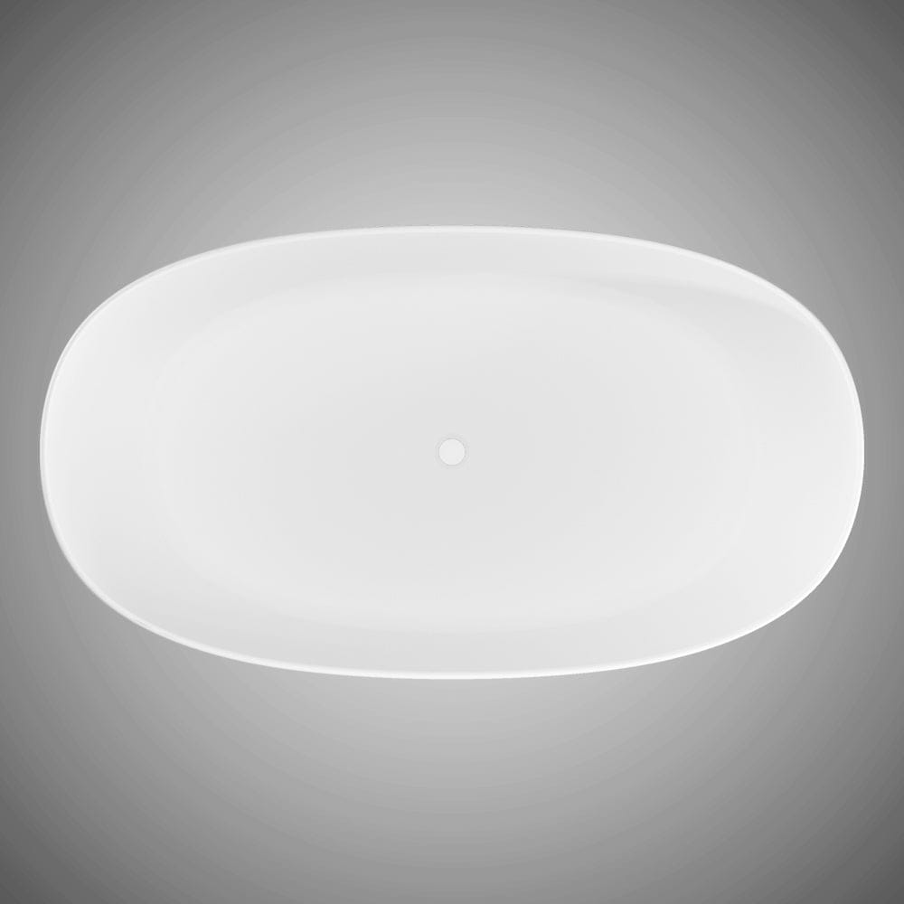 72" Extra Wide Bandon Solid Surface Stone Resin Freestanding Double-Slipper Bathtub