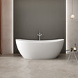 72" Extra Wide Bandon Solid Surface Stone Resin Freestanding Double-Slipper Bathtub
