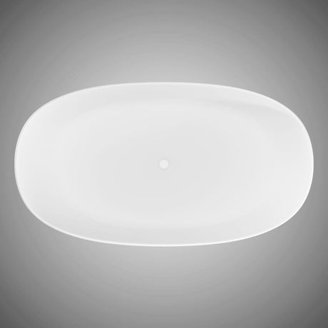 72" Extra Wide Bandon Solid Surface Stone Resin Freestanding Double-Slipper Bathtub