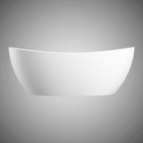 72 Extra Wide Bandon Solid Surface Stone Resin Freestanding Double-Slipper Bathtub