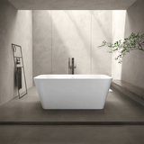72" Extra Wide Bazel Solid Surface Stone Resin Freestanding Tub - Matte