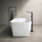 72" Extra Wide Bazel Solid Surface Stone Resin Freestanding Tub - Matte