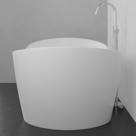 72" Extra Wide Crofton Acrylic Double-Slipper Freestanding Tub with Air Jets and Insulation