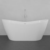 72" Extra Wide Crofton Acrylic Double-Slipper Freestanding Tub with Insulation