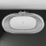72" Findley Copper Double-Slipper Roll-Top Pedestal Tub - Nickel Interior