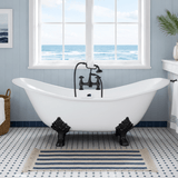 72" Hardin Cast Iron  Double-Slipper Clawfoot Tub