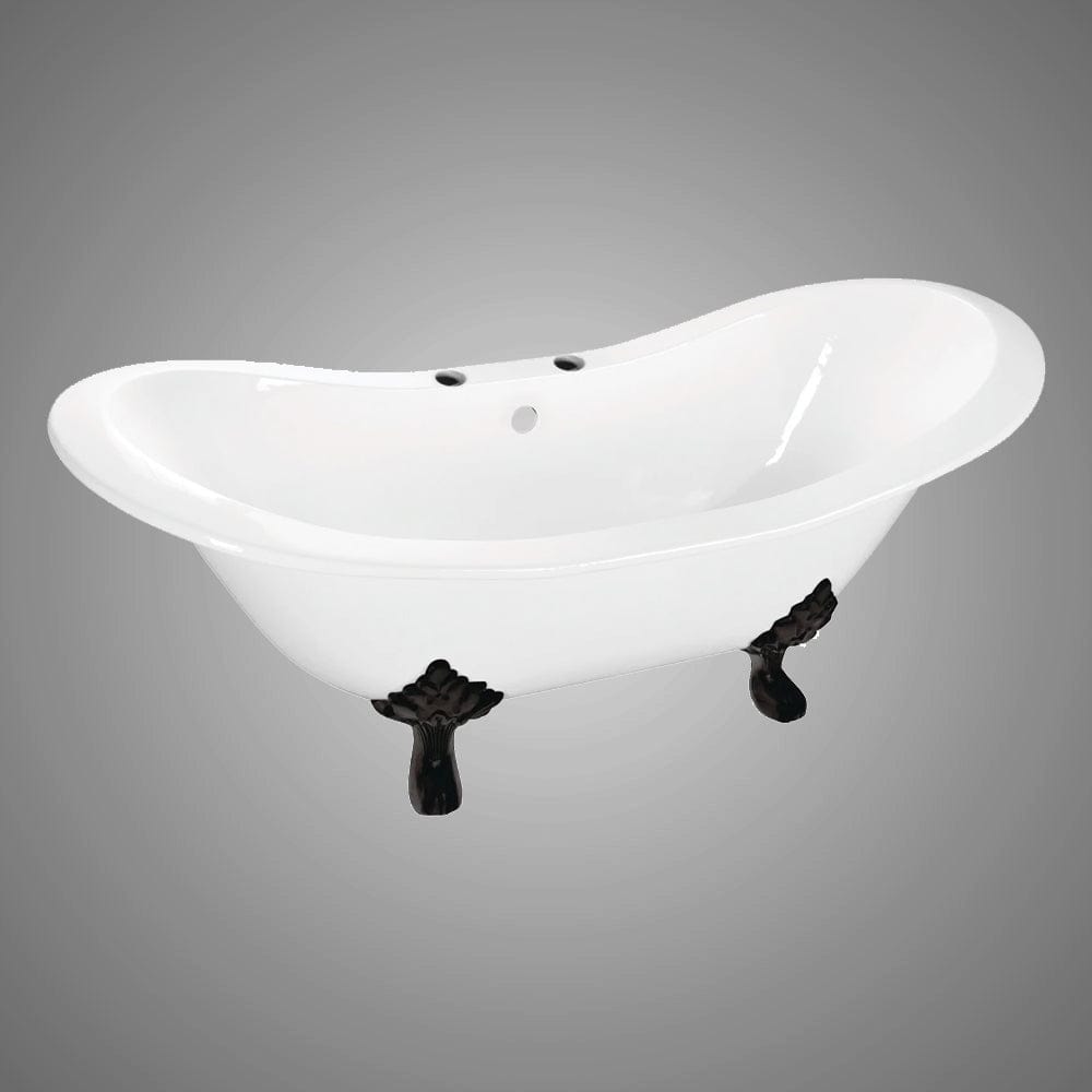 72" Hardin Cast Iron  Double-Slipper Clawfoot Tub
