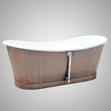 72" Hartman Cast Iron Steel Skirted Bateau Tub