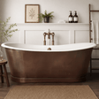 72" Hartman Cast Iron Steel Skirted Bateau Tub
