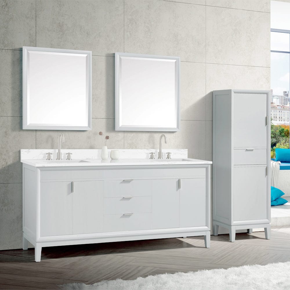 72" Heppener Double Vanity for Rectangular Undermount Sinks