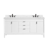 72" Heppener Double Vanity for Rectangular Undermount Sinks