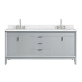 72" Heppener Double Vanity for Rectangular Undermount Sinks