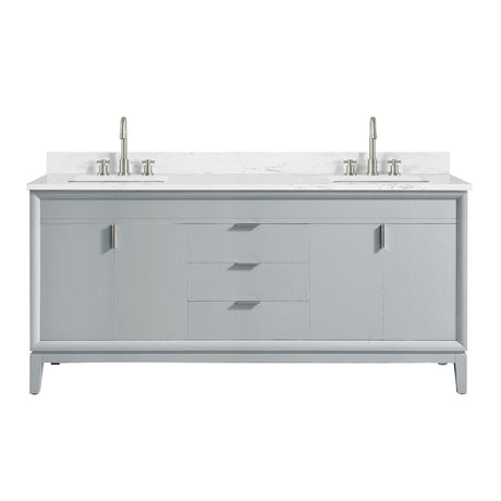 72" Heppener Double Vanity for Rectangular Undermount Sinks