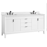 72" Heppener Double Vanity for Rectangular Undermount Sinks