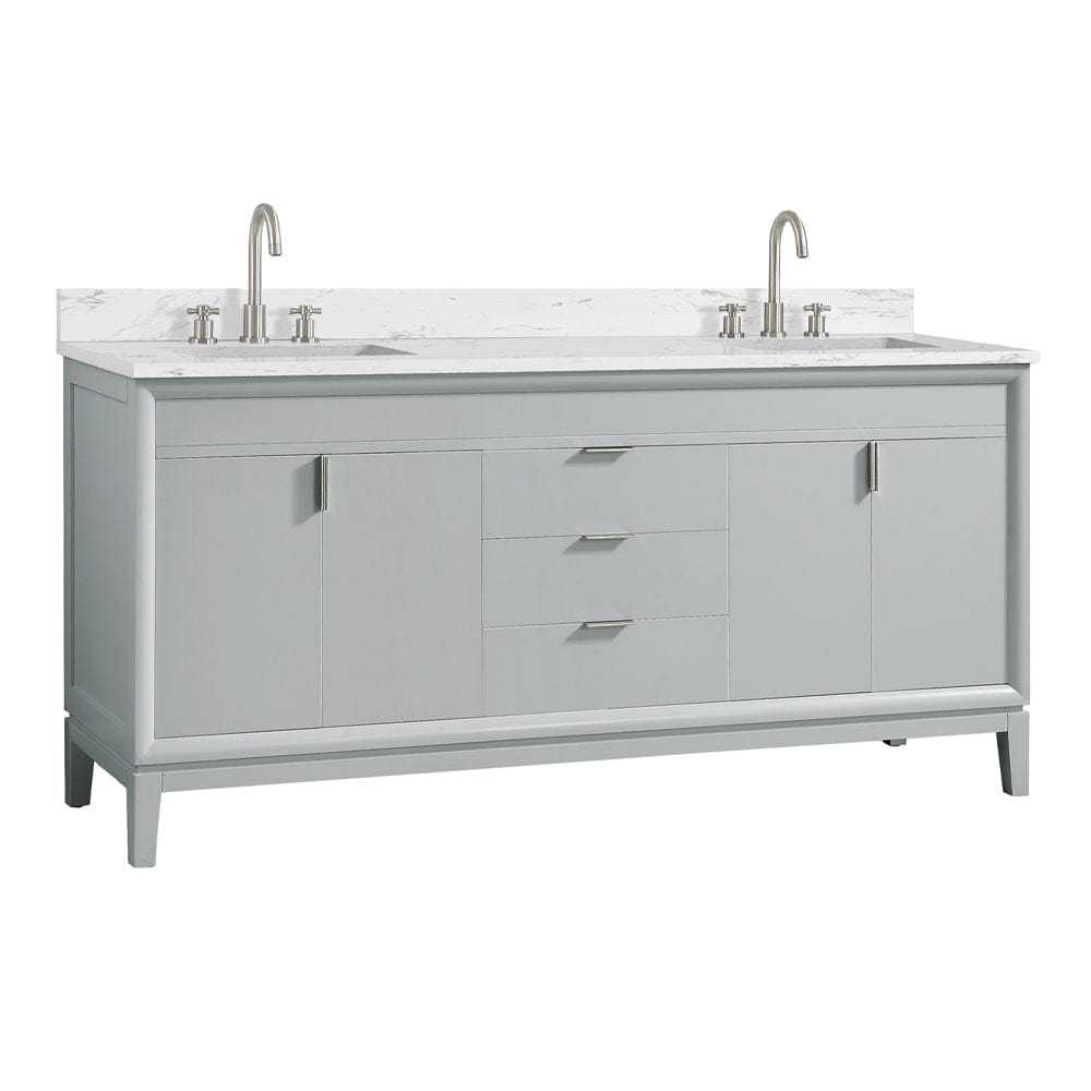72" Heppener Double Vanity for Rectangular Undermount Sinks