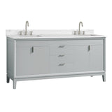 72" Heppener Double Vanity for Rectangular Undermount Sinks