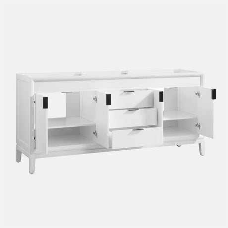 72" Heppener Double Vanity for Rectangular Undermount Sinks