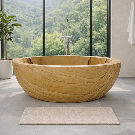72" Irwin Stone Slipper Tub