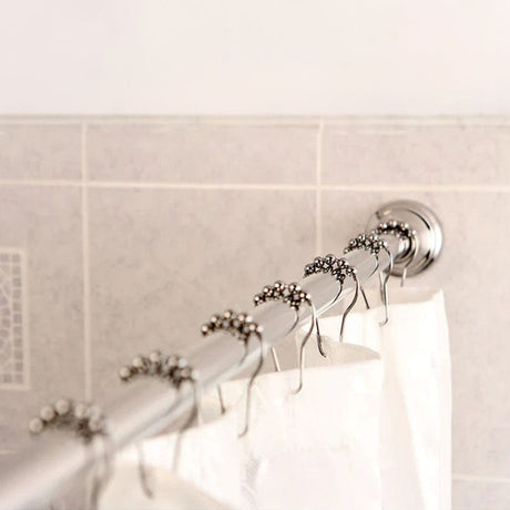 72" Kian Adjustable Shower Rod with Rings