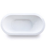 72" Lago Acrylic Freestanding Extra Wide Massage Tub